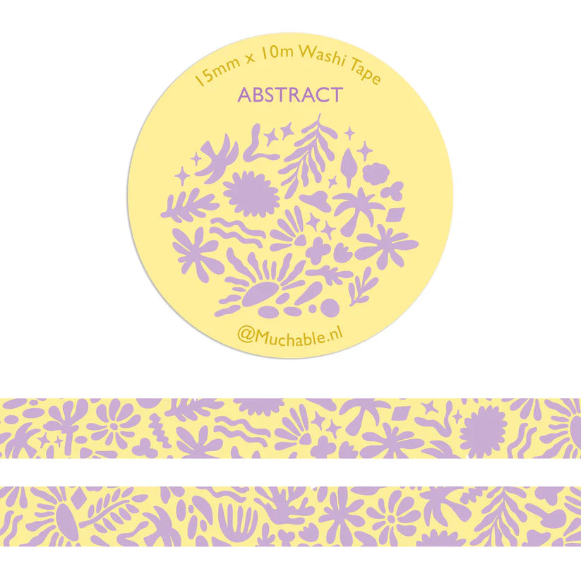 Washi Tape - Fleurs abstraites