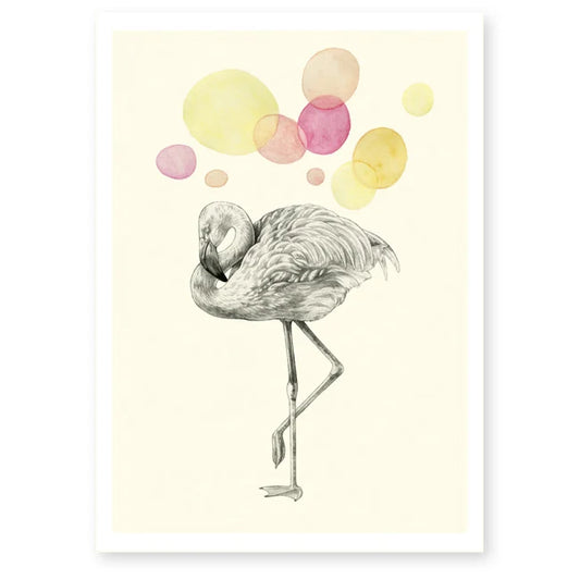 Affiche flamant rose