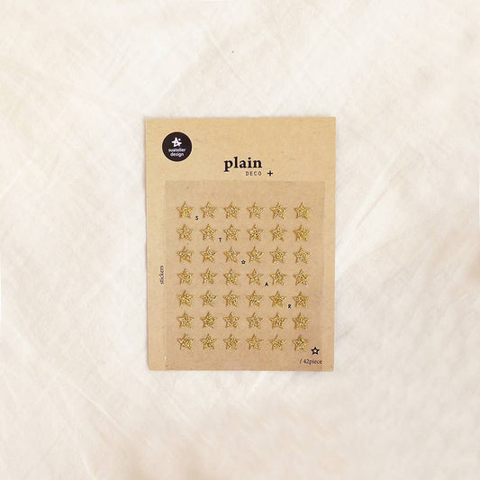 Planche stickers étoiles dorées