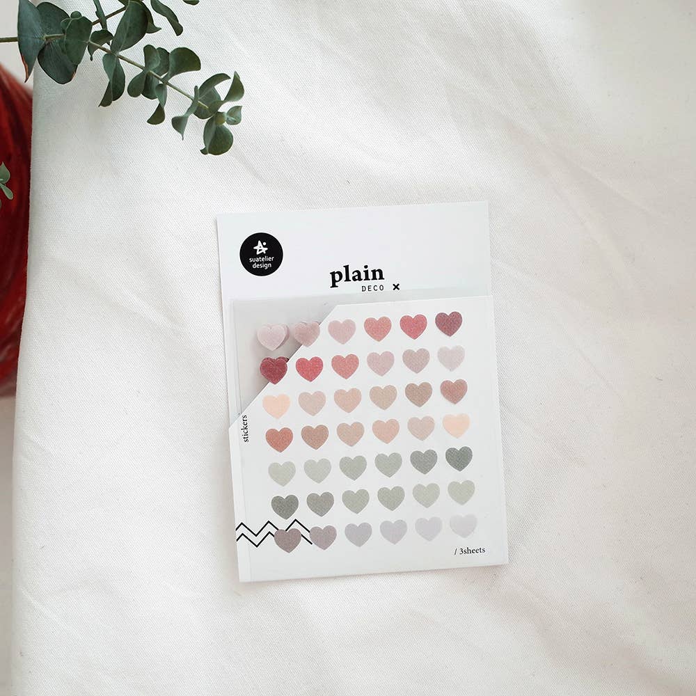 Planche stickers cœurs colorés