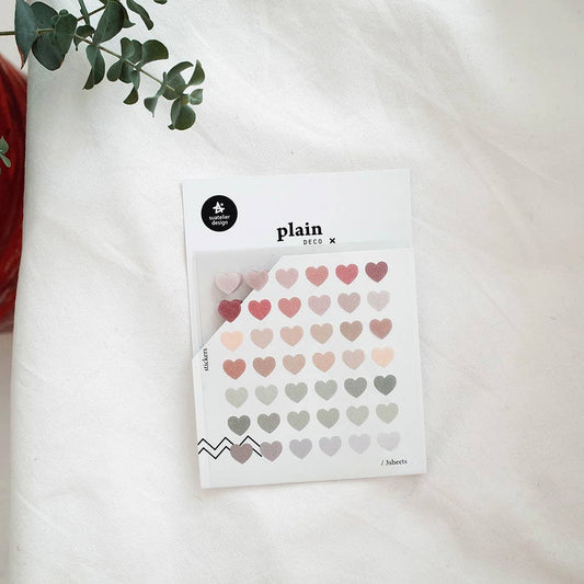 Planche stickers cœurs colorés