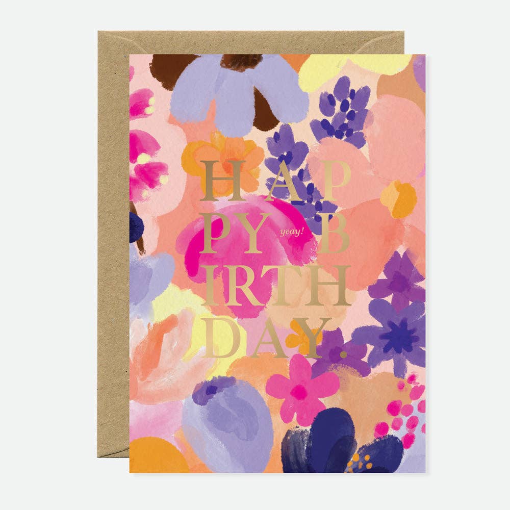 Carte d'anniversaire "Jardin de Fleurs"