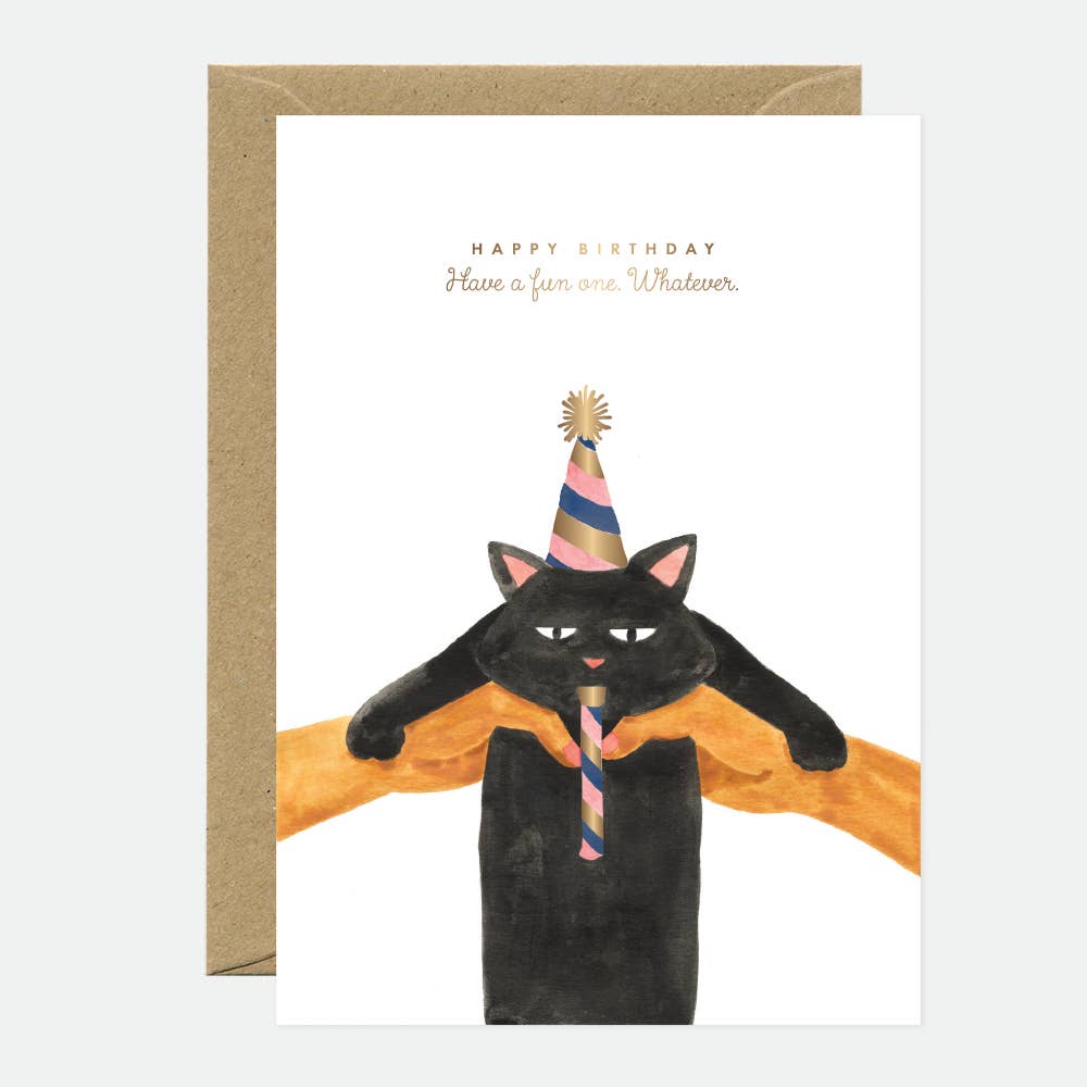 Carte anniversaire "Whatever cat"