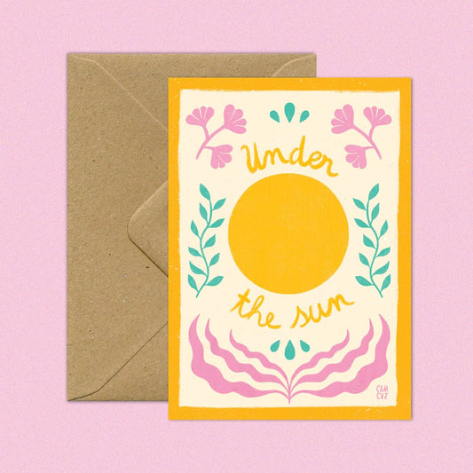 Carte postale "Under the sun" + enveloppe