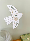 Bijou de mur Colombe en fleurs