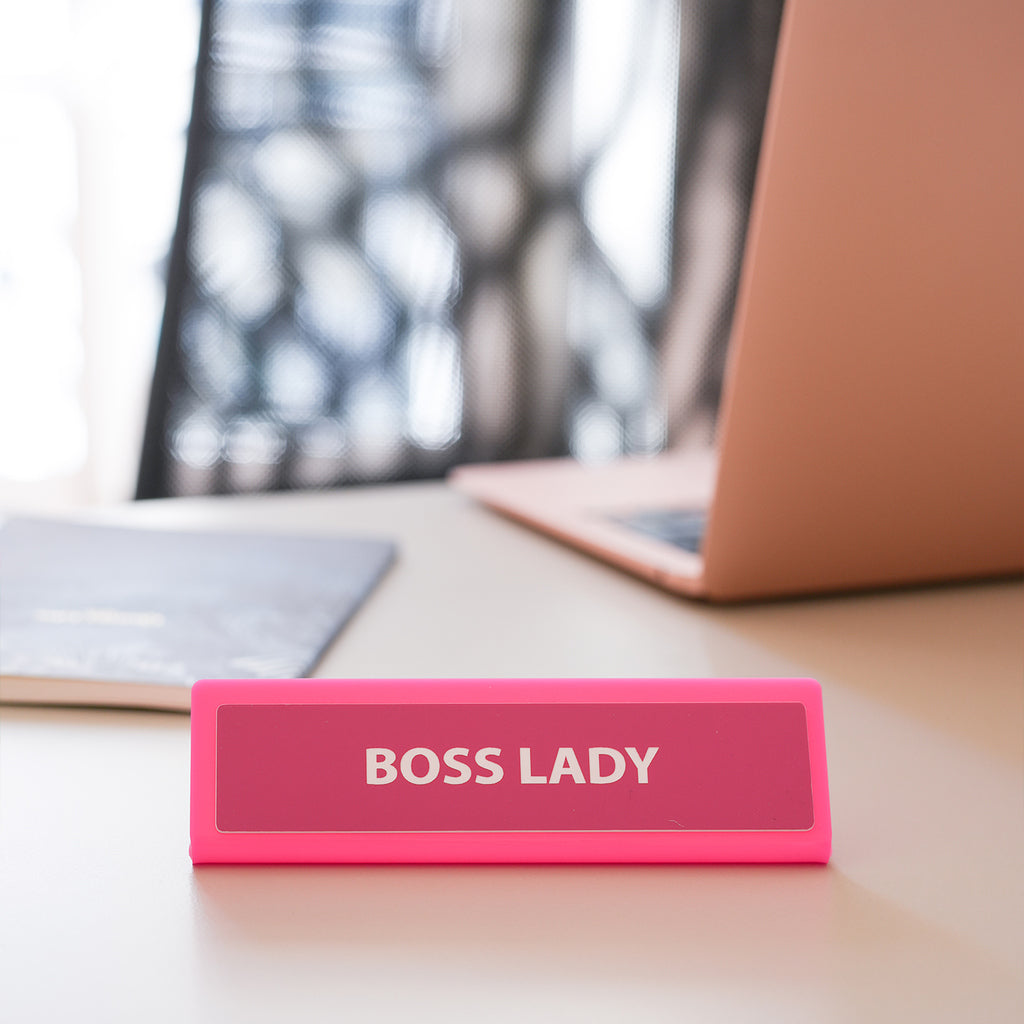 Plaque de bureau "Boss Lady"