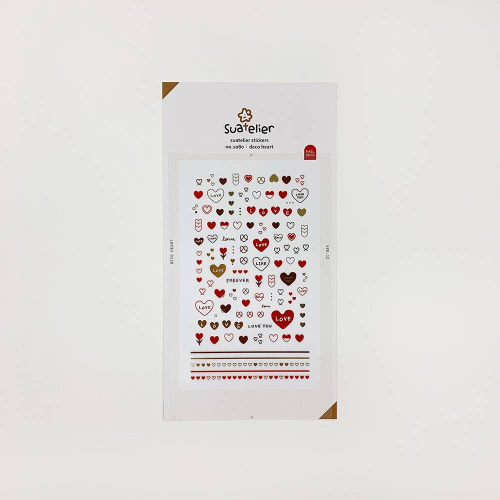 Planche stickers coeurs