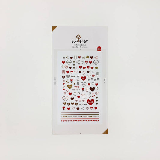 Planche stickers coeurs