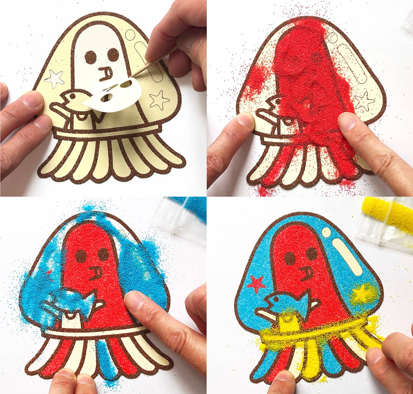 Kit créatif avec sable coloré "The Jellyfish Hotel"