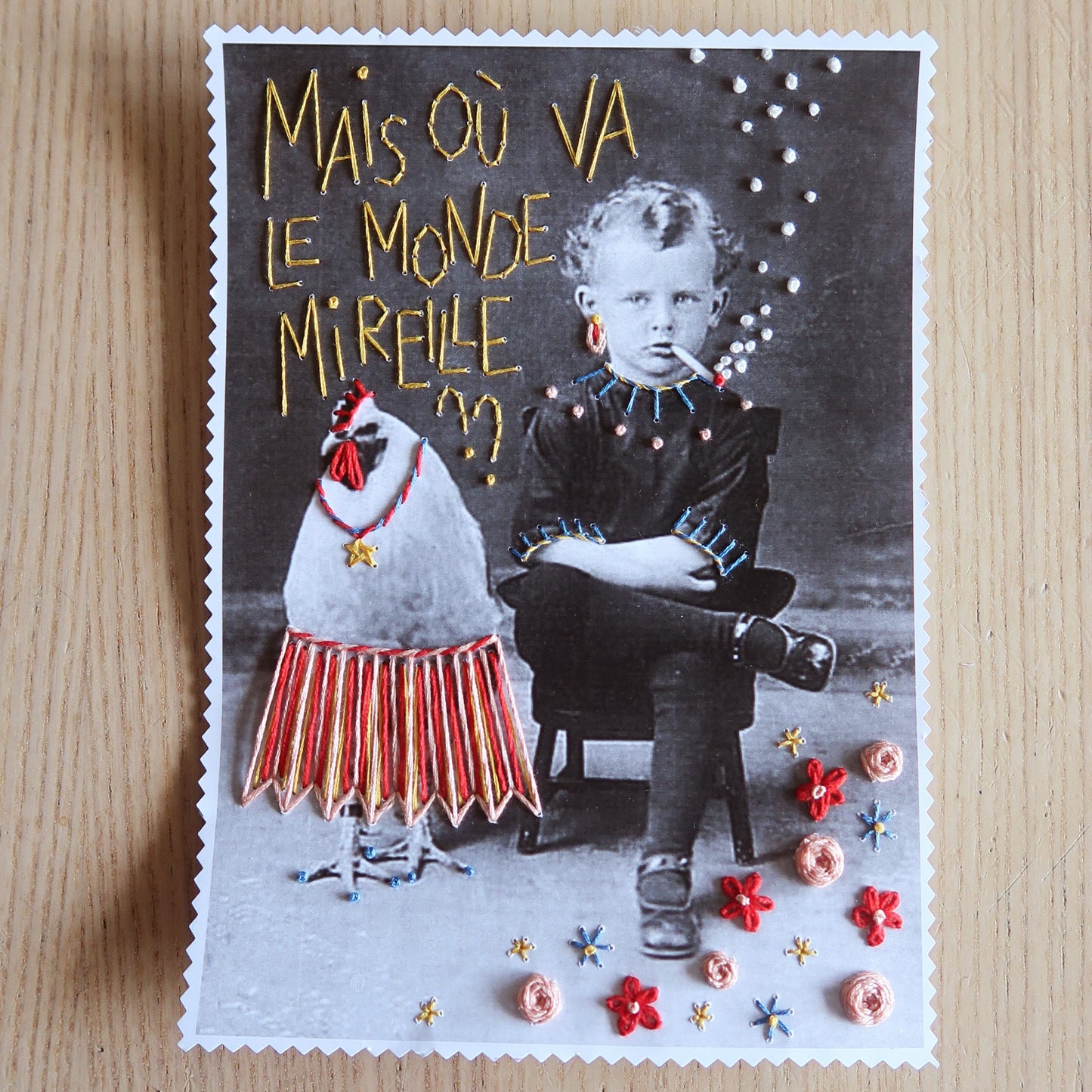 Kit de broderie projet libre "Mireille"