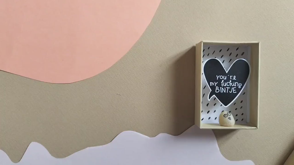 Boîte diorama - T'es ma petite pomme d'amour - Pamela Loops