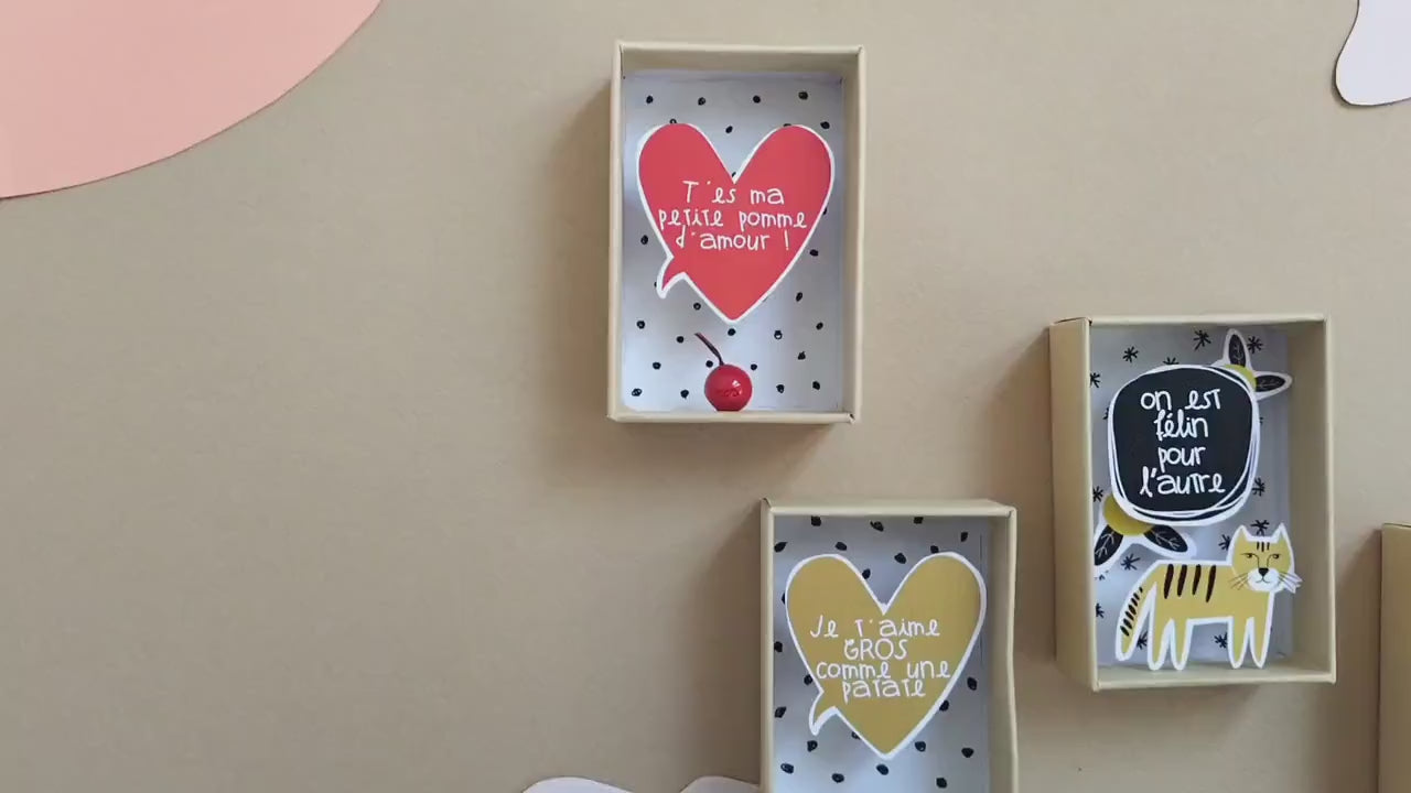 Boîte diorama - Je t'aime gros comme une patate - Pamela Loops