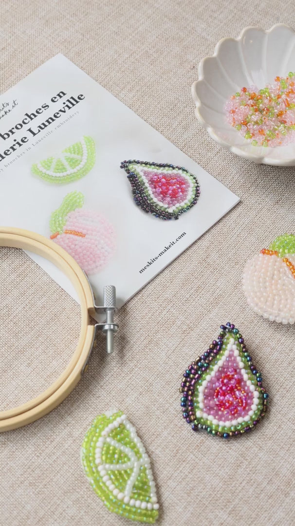 Kit DIY - Mes broches en broderie Luneville