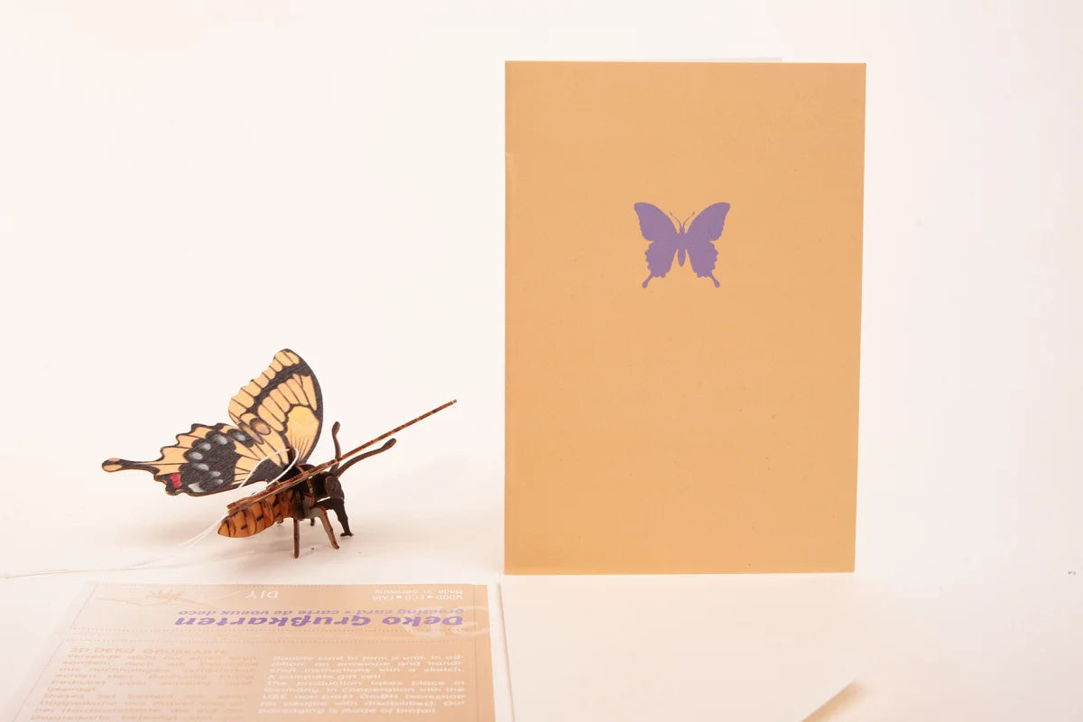 Carte postale papillon 3D à monter
