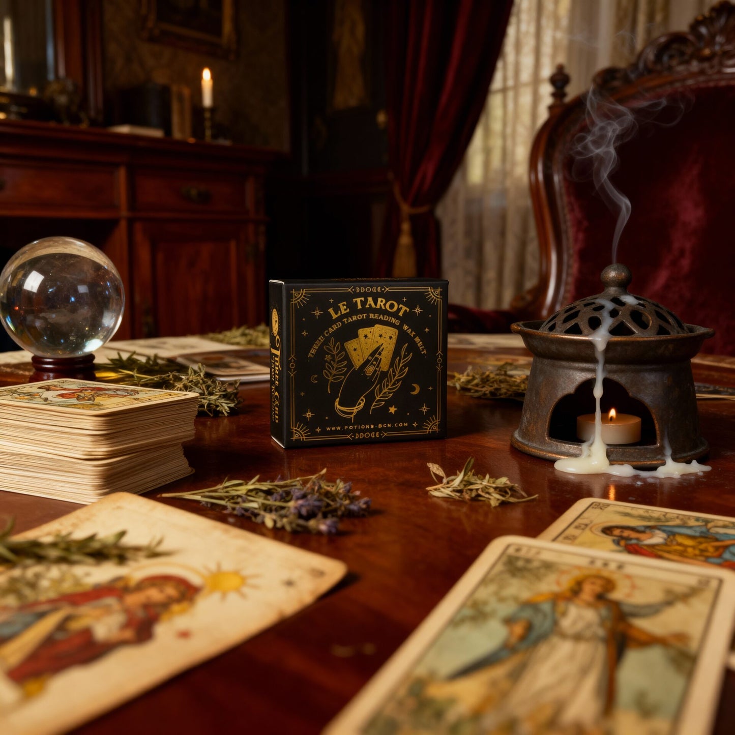 Fondant parfumé avec tirage de Tarot (Passé, Présent et Futur)