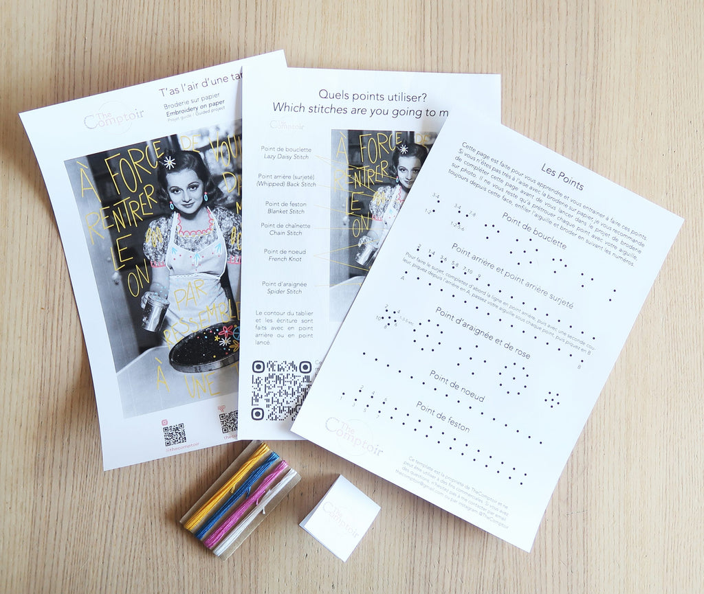 Kit broderie - projet guidé "T'as l'air d'une tarte !